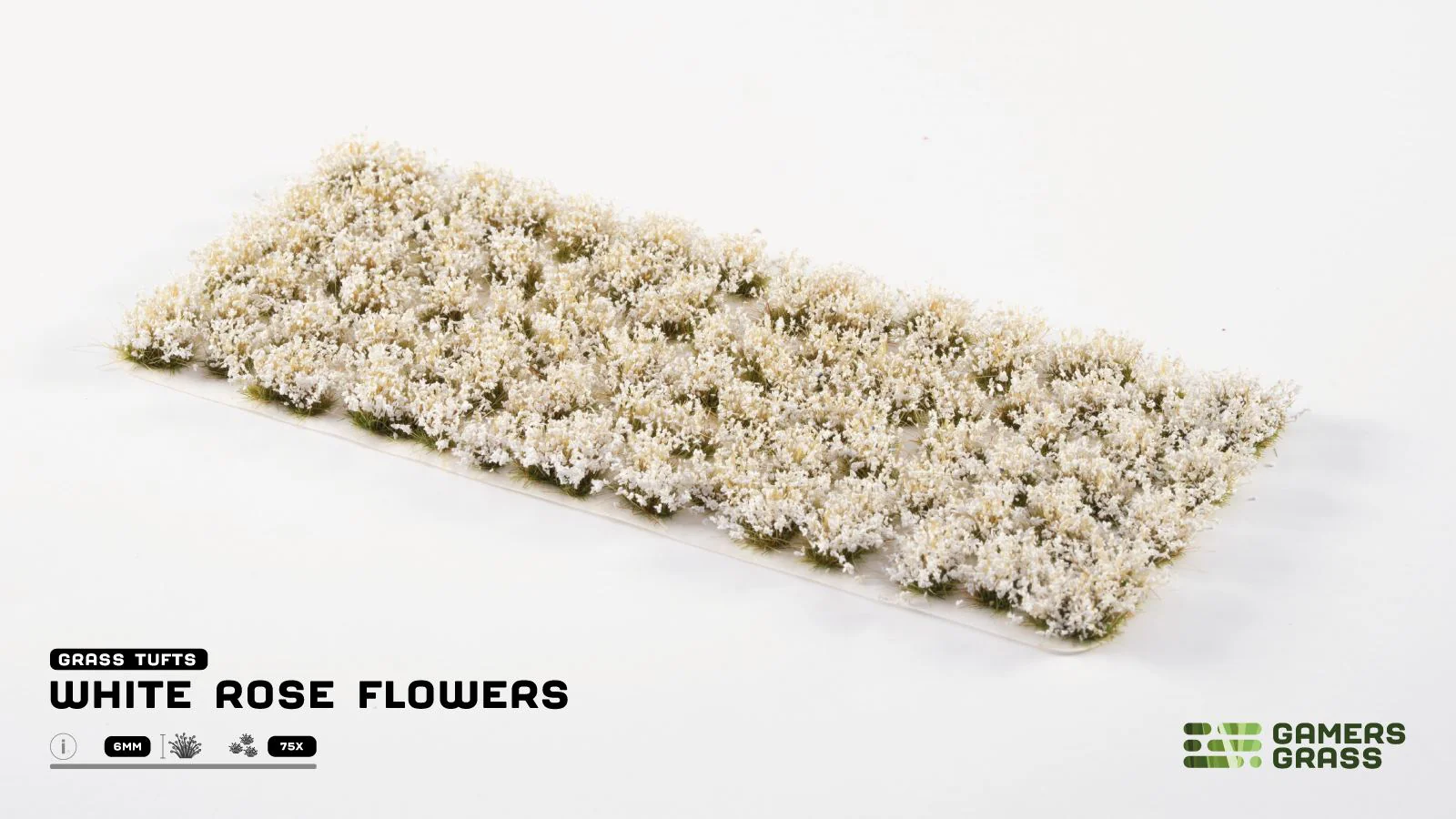 Gamers Grass - Grass Tufts - Flowers - White Rose - 263743