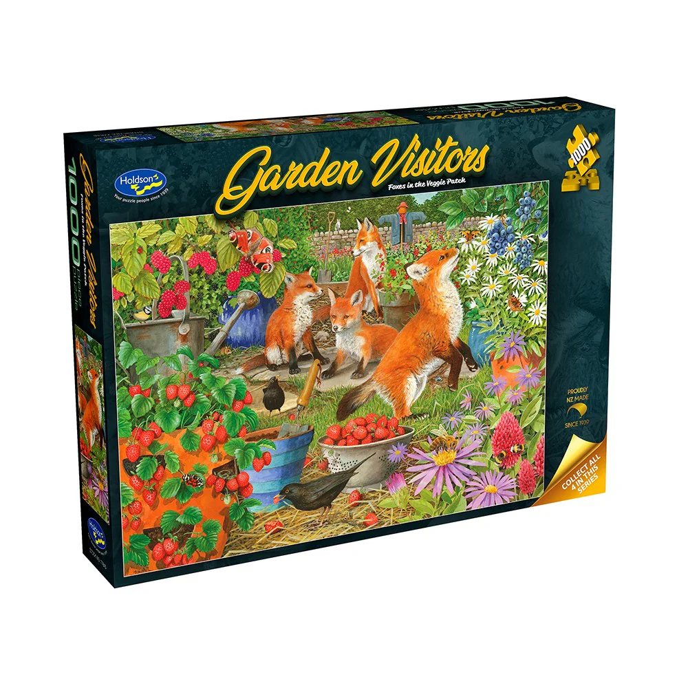 Garden Visitors Foxes 1000 Piece Puzzle