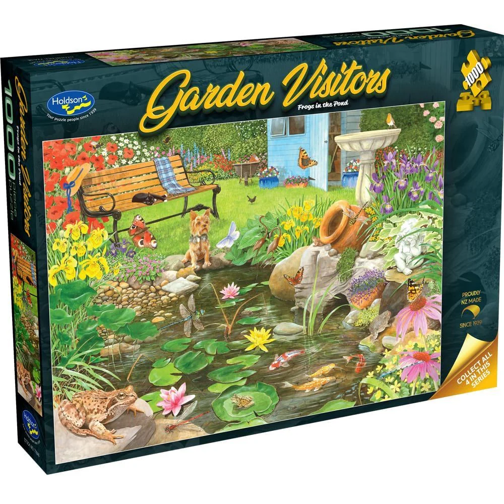 Garden Visitors Frogs 1000 Piece Puzzle