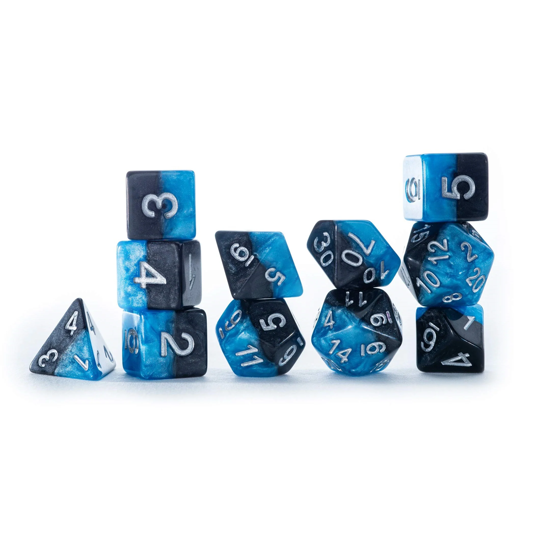 Gate Keeper Games - Halfsies RPG Dice Set - Bat Dice