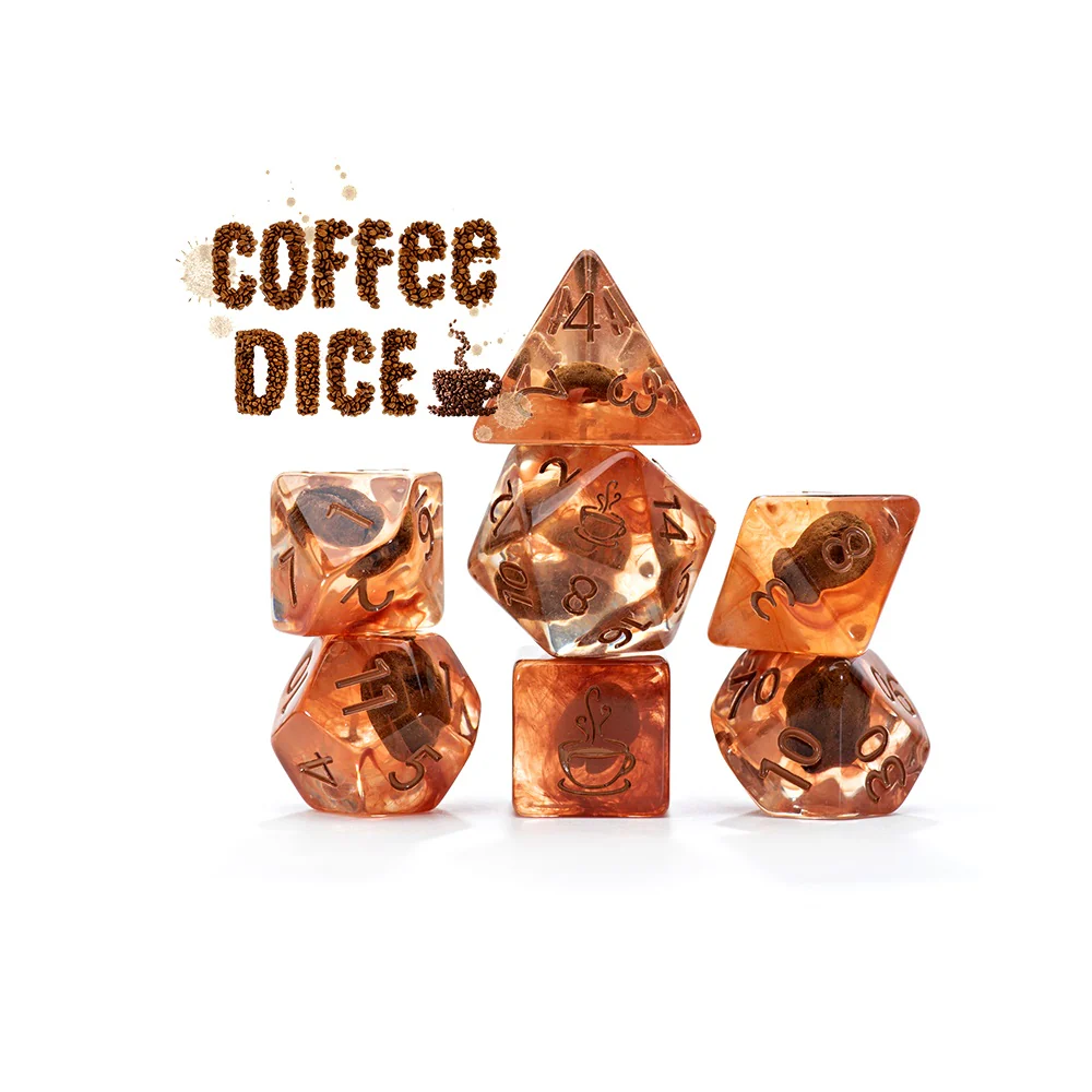 Gate Keeper Games - Inclusion RPG Dice Set - Coffee
