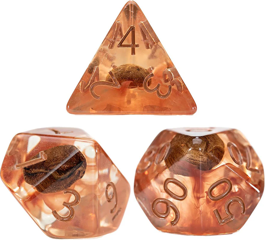 Gate Keeper Games - Inclusion RPG Dice Set - Coffee - Image 4