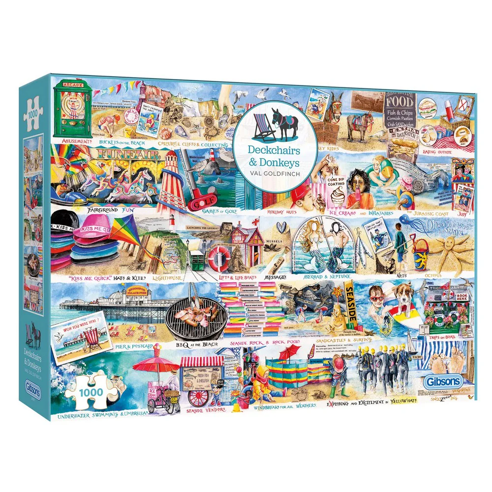 Gibsons - Deckchairs & Donkeys 1000 Piece Puzzle