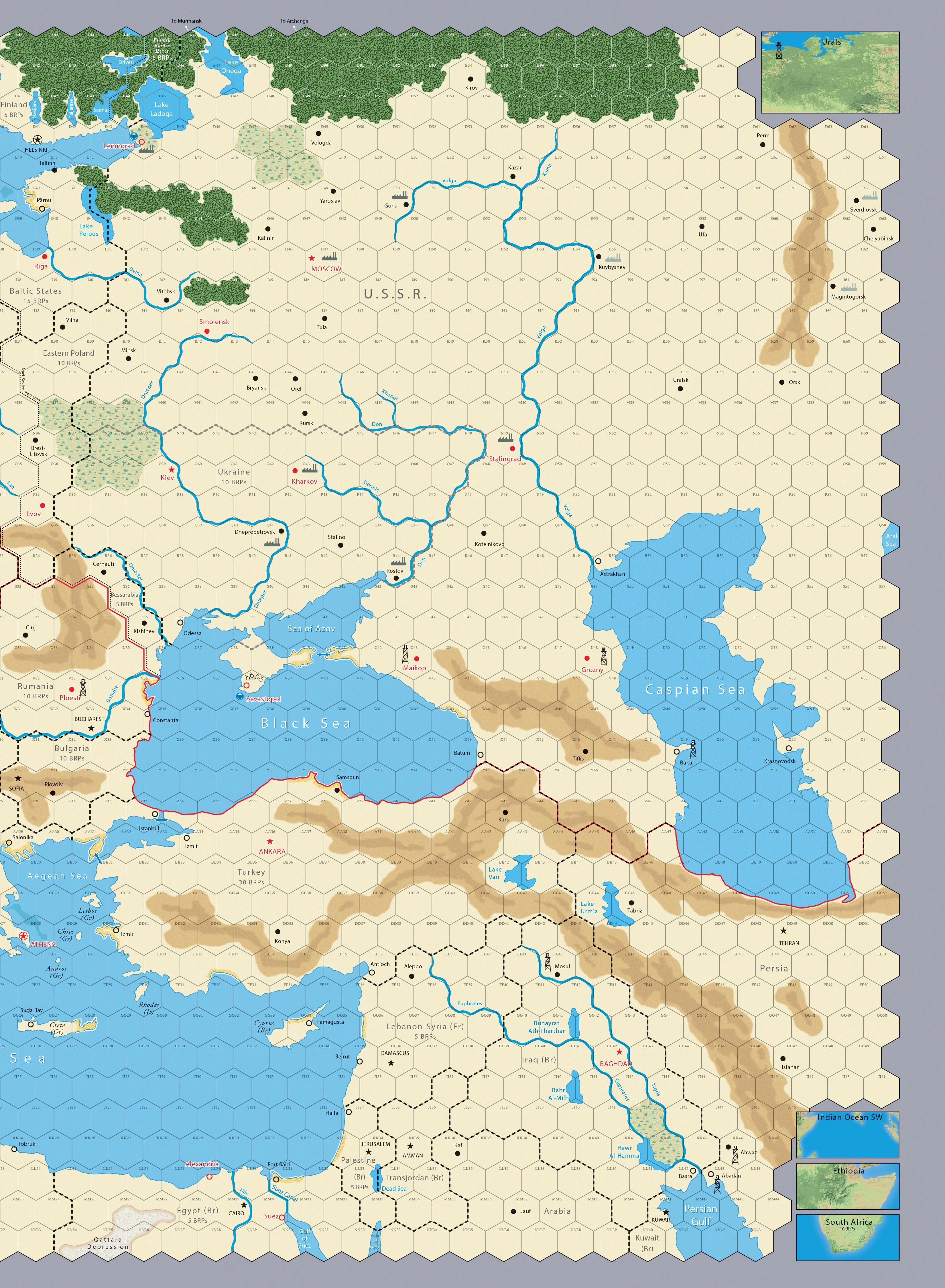 GMT Games - A World at War Mounted Maps - Image 2
