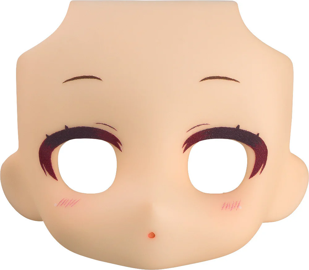 Good Smile Company Nendoroid Doll: Customizable Face Plate Narrowed Eyes with Makeup (Almond Milk) - Image 2