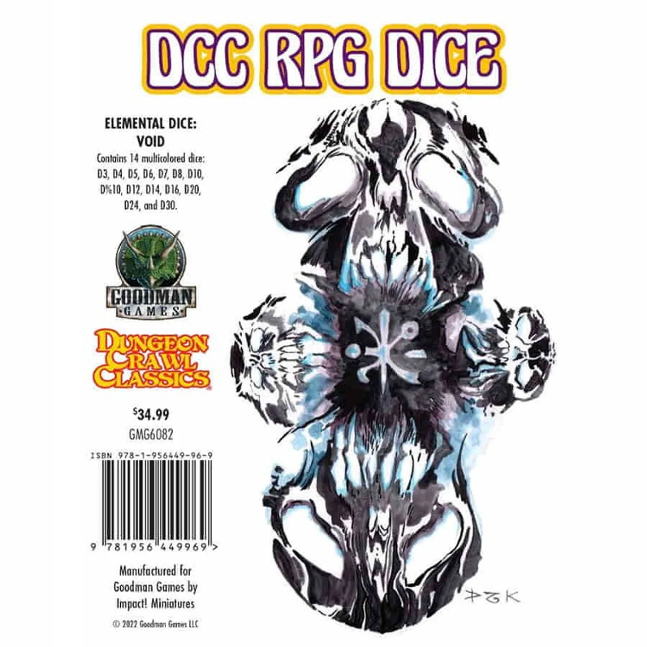 Goodman Games Dungeon Crawl Classics Elemental 14-Piece Dice Set - Void - Image 2