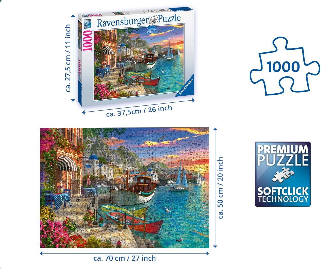 Grandiose Greece 1000 Piece Jigsaw Puzzle - Image 5
