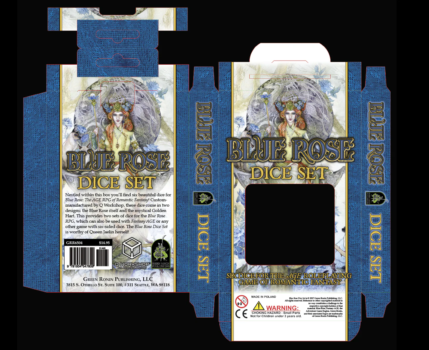 Green Ronin - Blue Rose RPG Dice Set - Image 3