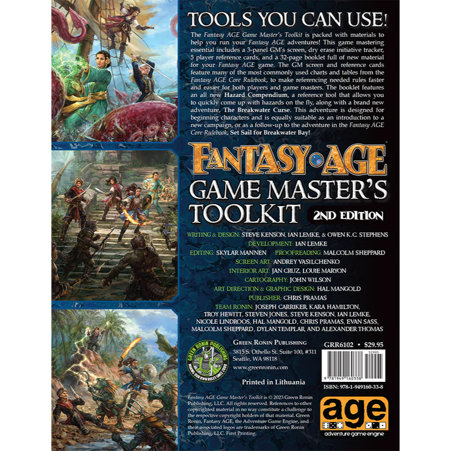Green Ronin Fantasy Age RPG Game Masters Tool Kit - Image 2