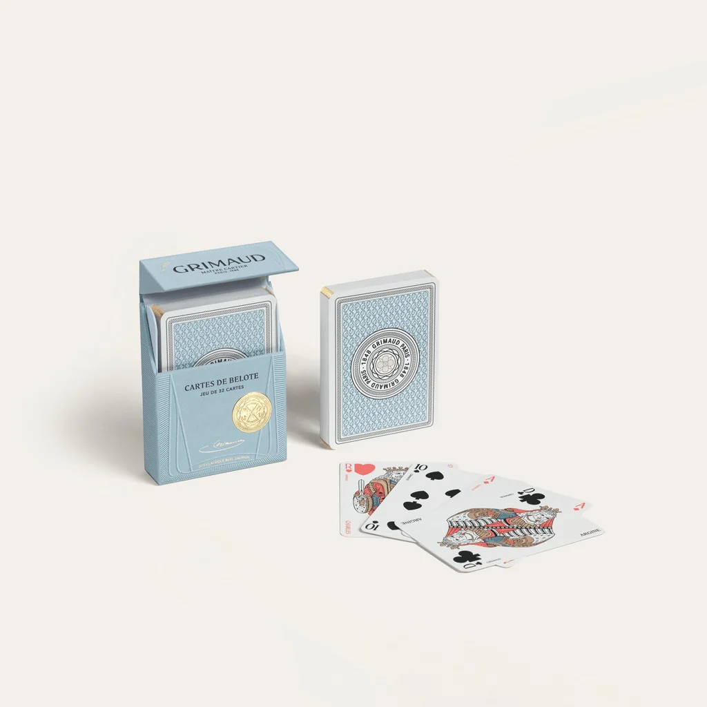 Grimaud Pack 100: Deck of 32 Cards - Designed for Belote