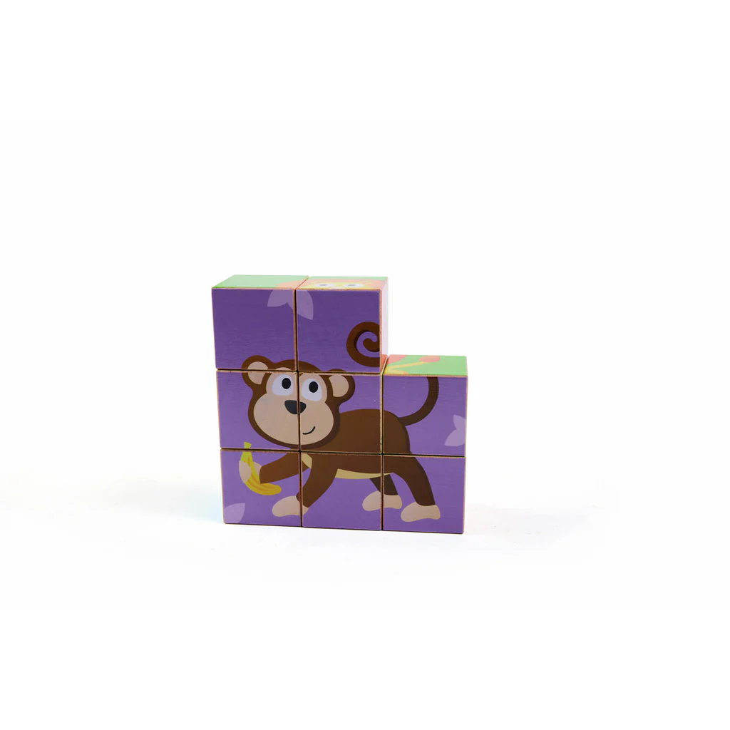 Hape Jungle Animal Block - 9 piece Puzzle - Image 2