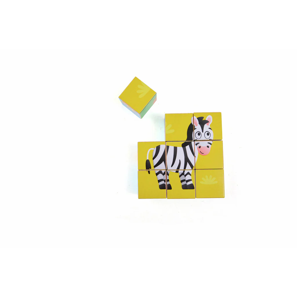 Hape Jungle Animal Block - 9 piece Puzzle - Image 3