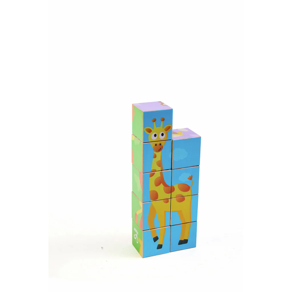 Hape Jungle Animal Block - 9 piece Puzzle - Image 5