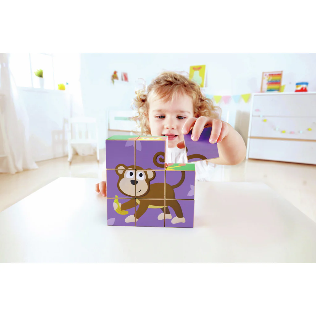 Hape Jungle Animal Block - 9 piece Puzzle - Image 8