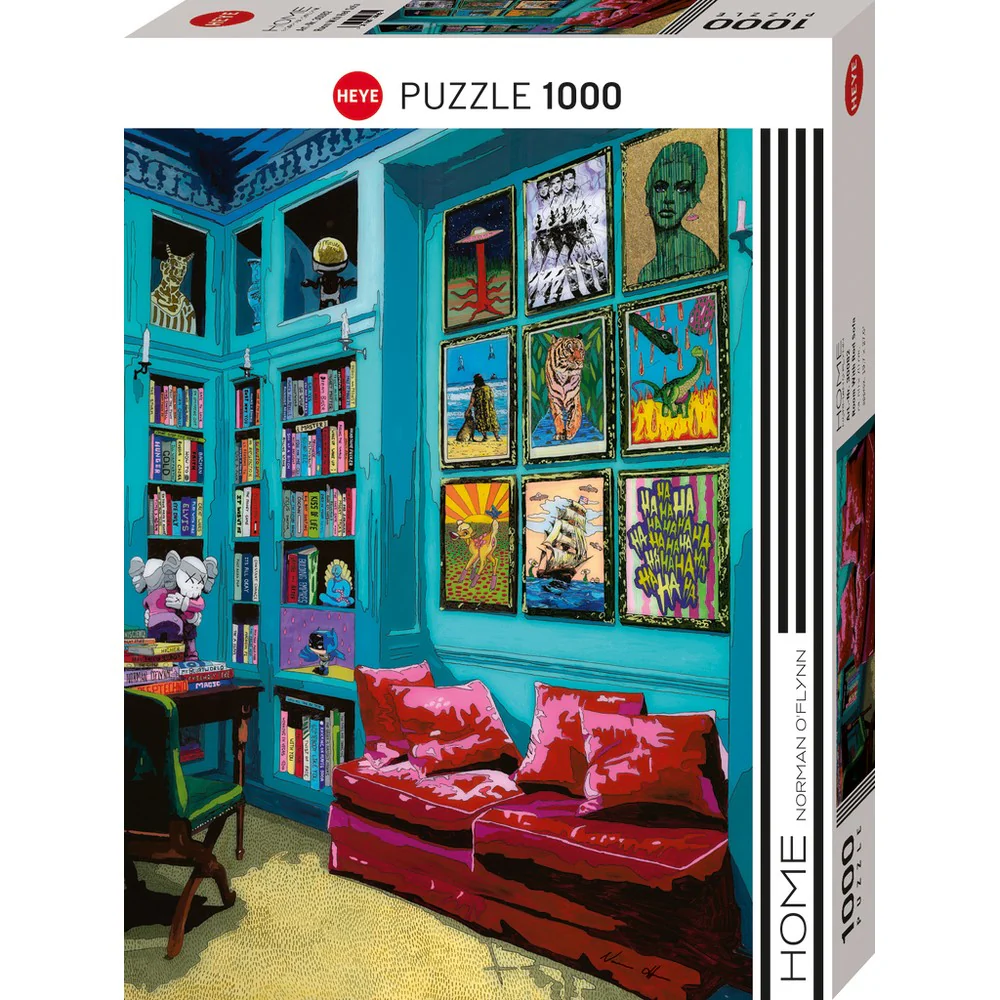 Heye - Home Room With Red Sofa 1000 Piece Puzzle