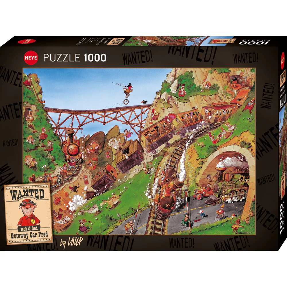Heye - Wanted - Getaway Car Fred 1000 Piece Puzzle