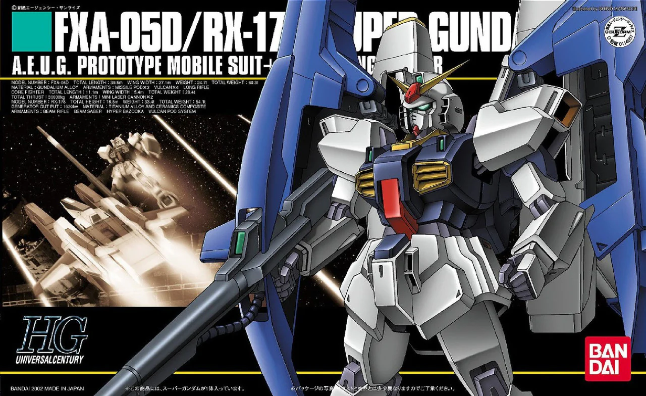 Hguc 1/144 Fxa-05d/rx178 Super Gundam