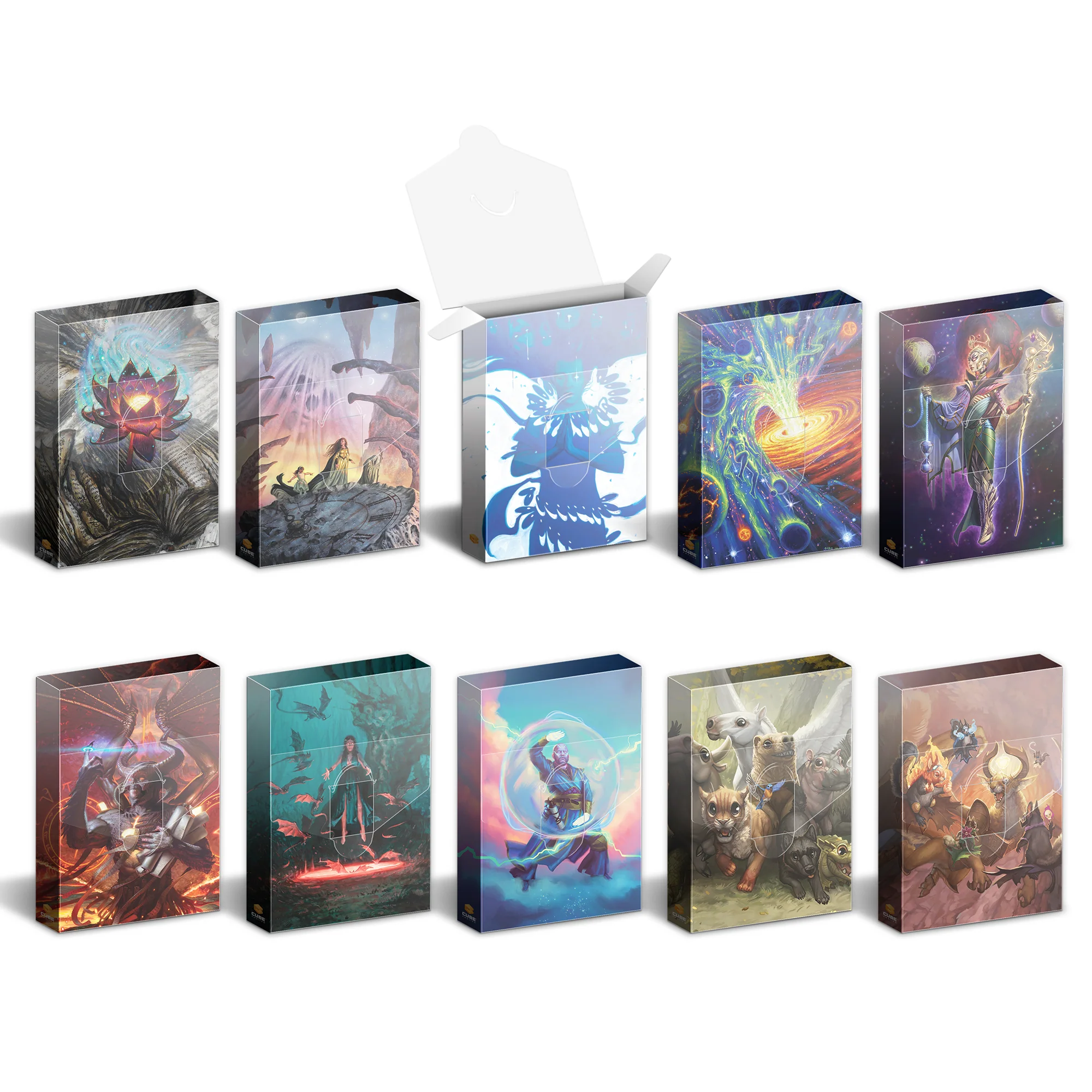 Hit Point Press Cubeamajigs Reusable Gaming Pack 10-Piece Set - Mosaic Set 1