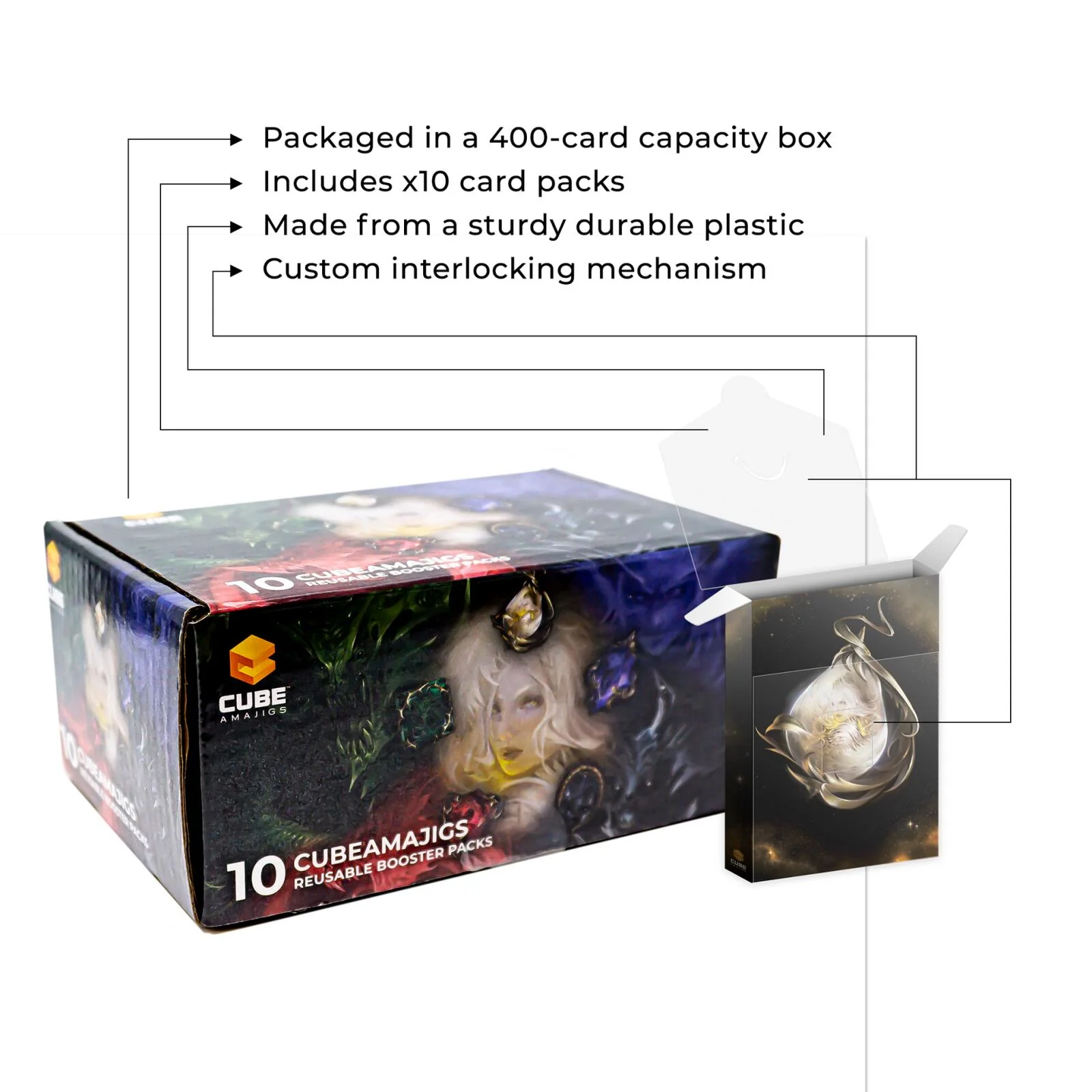 Hit Point Press Cubeamajigs Reusable Gaming Pack 10-Piece Set - Power Gem - Image 2
