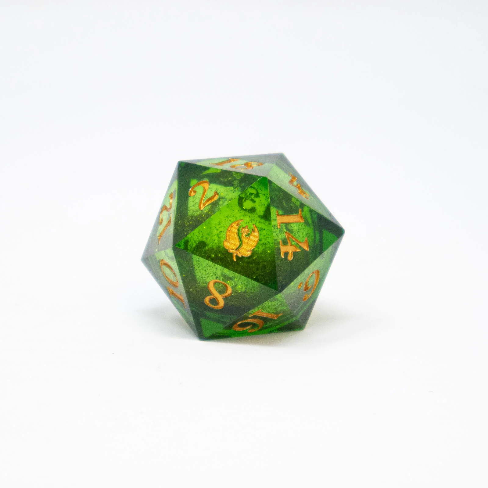Hit Point Press - Liquid Core d20 Dice - Leaf Green