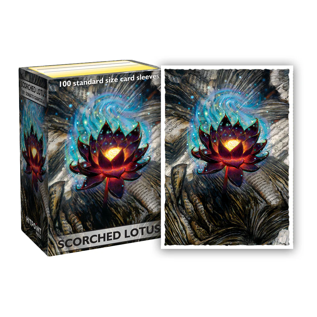 Hit Point Press Scorched Lotus Standard Size Card Sleeves 100-Piece Set