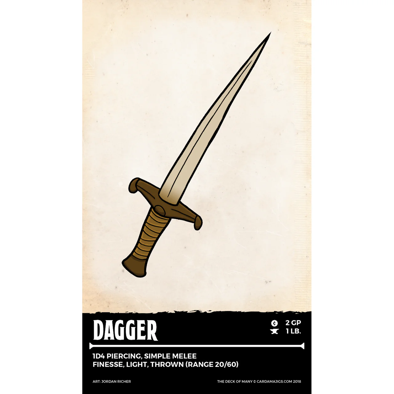Hit Point Press The Deck of Many: Weapons - 5th Edition D&D 2014 (Reference Cards) - Image 2