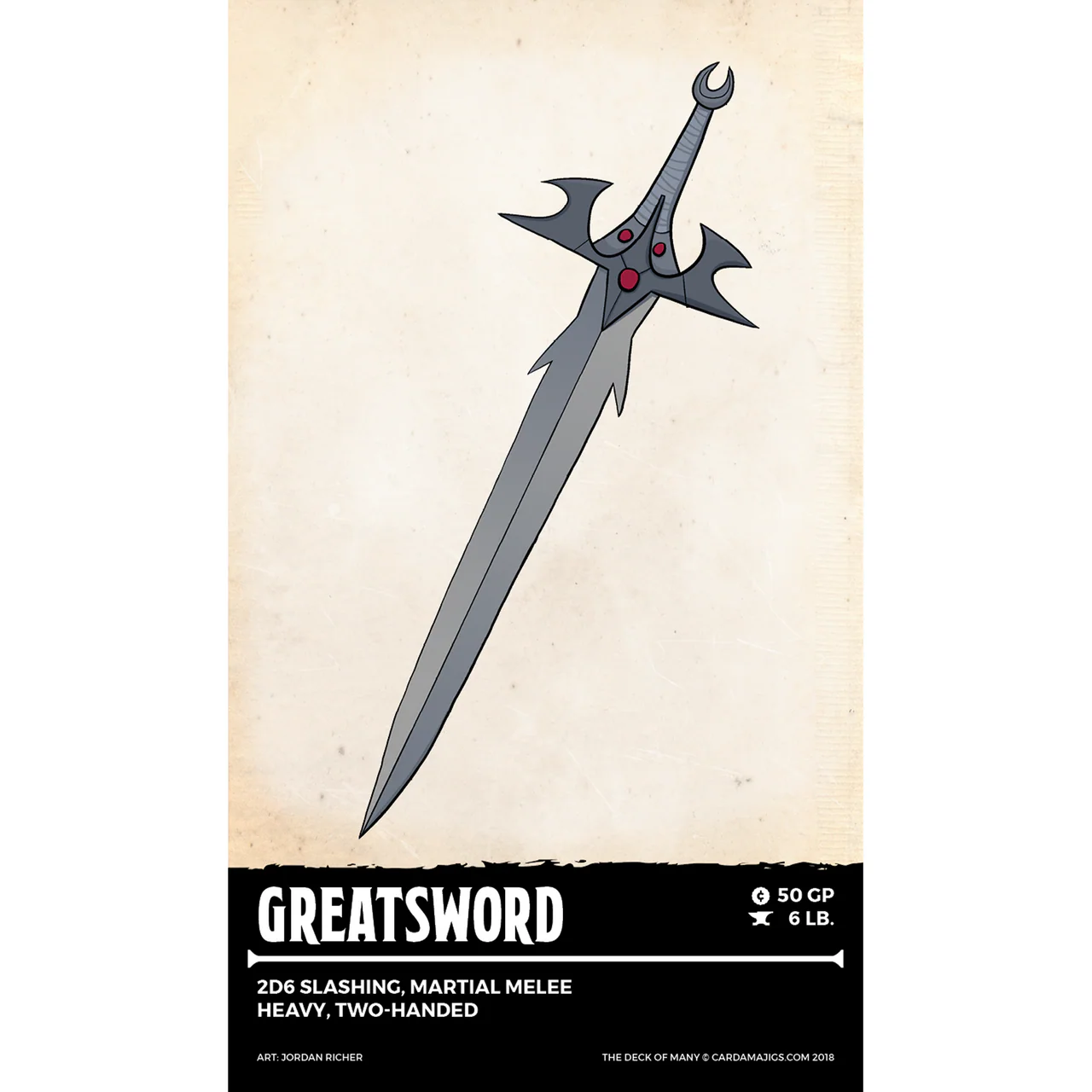 Hit Point Press The Deck of Many: Weapons - 5th Edition D&D 2014 (Reference Cards) - Image 5