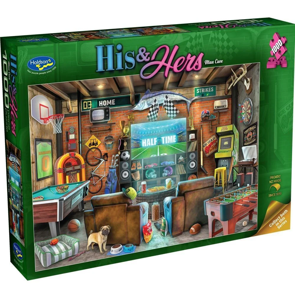 Holdson - His & Hers Man Cave 1000 Piece Puzzle