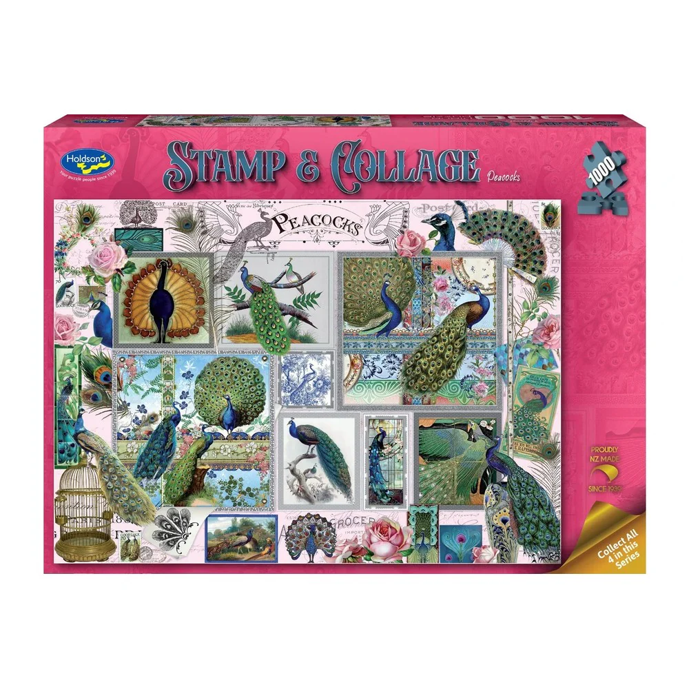 Holdson - Stamp & Collage Peacocks 1000 Piece Puzzle