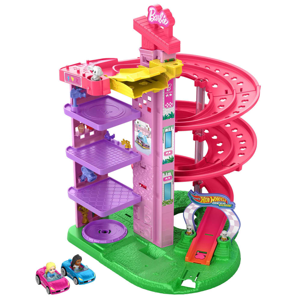 Hot Wheels RacerVerse Barbie Spiral Race Track Set - Image 2
