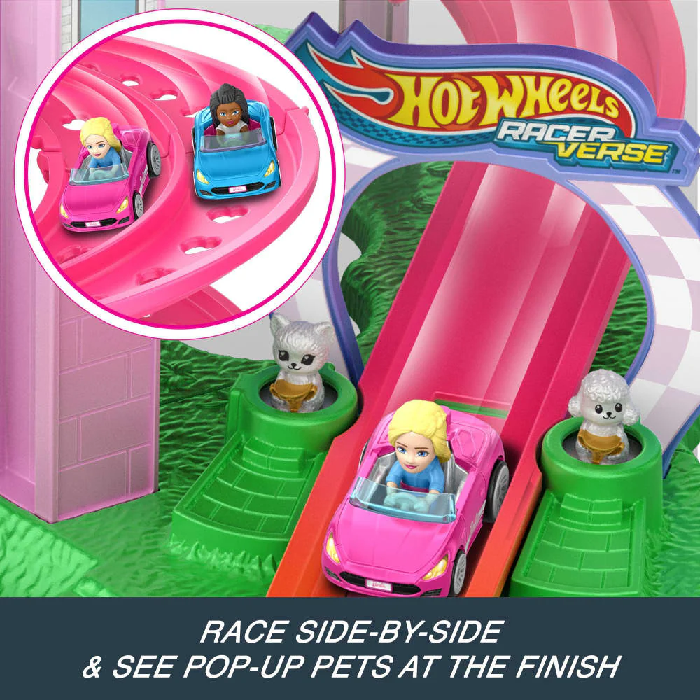 Hot Wheels RacerVerse Barbie Spiral Race Track Set - Image 4