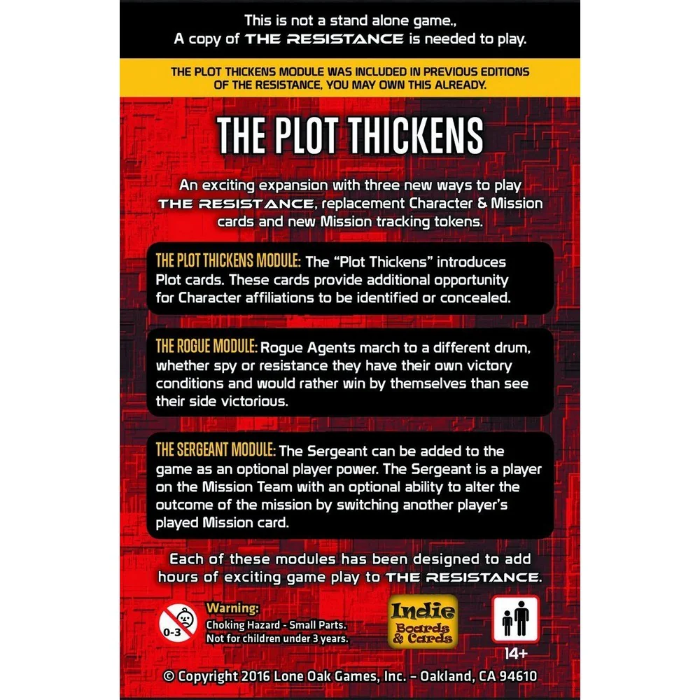 Indie Boards & Cards The Resistance The Plot Thickens Card Game - Image 2