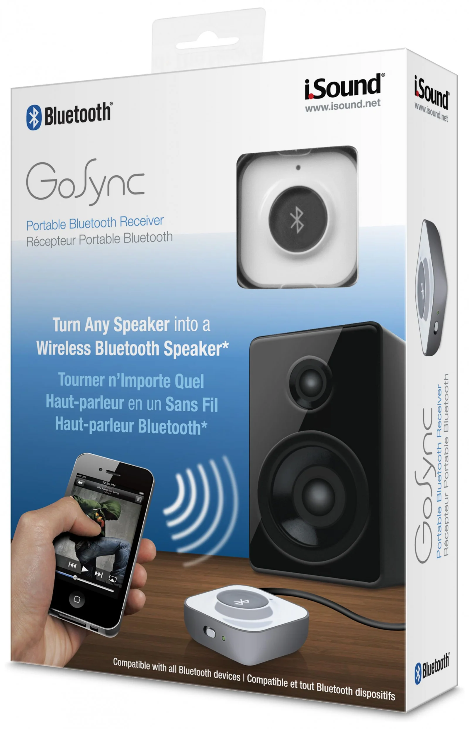 iSound - Gosync Wireless Bluetooth Receiver - White
