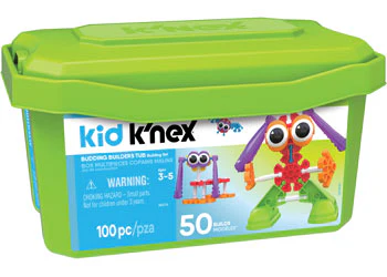 knex - Budding Builders Tub 100 Pieces 50 Builds