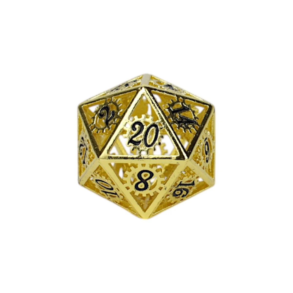 Let's Play Games - Clockwork Sun RPG Dice Set - Black/Gold - Image 3