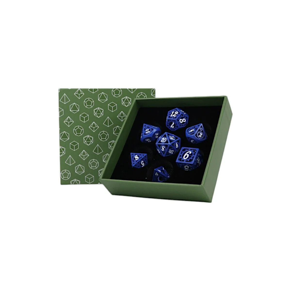 Let's Play Games - Clockwork Sun RPG Dice Set - Blue/White