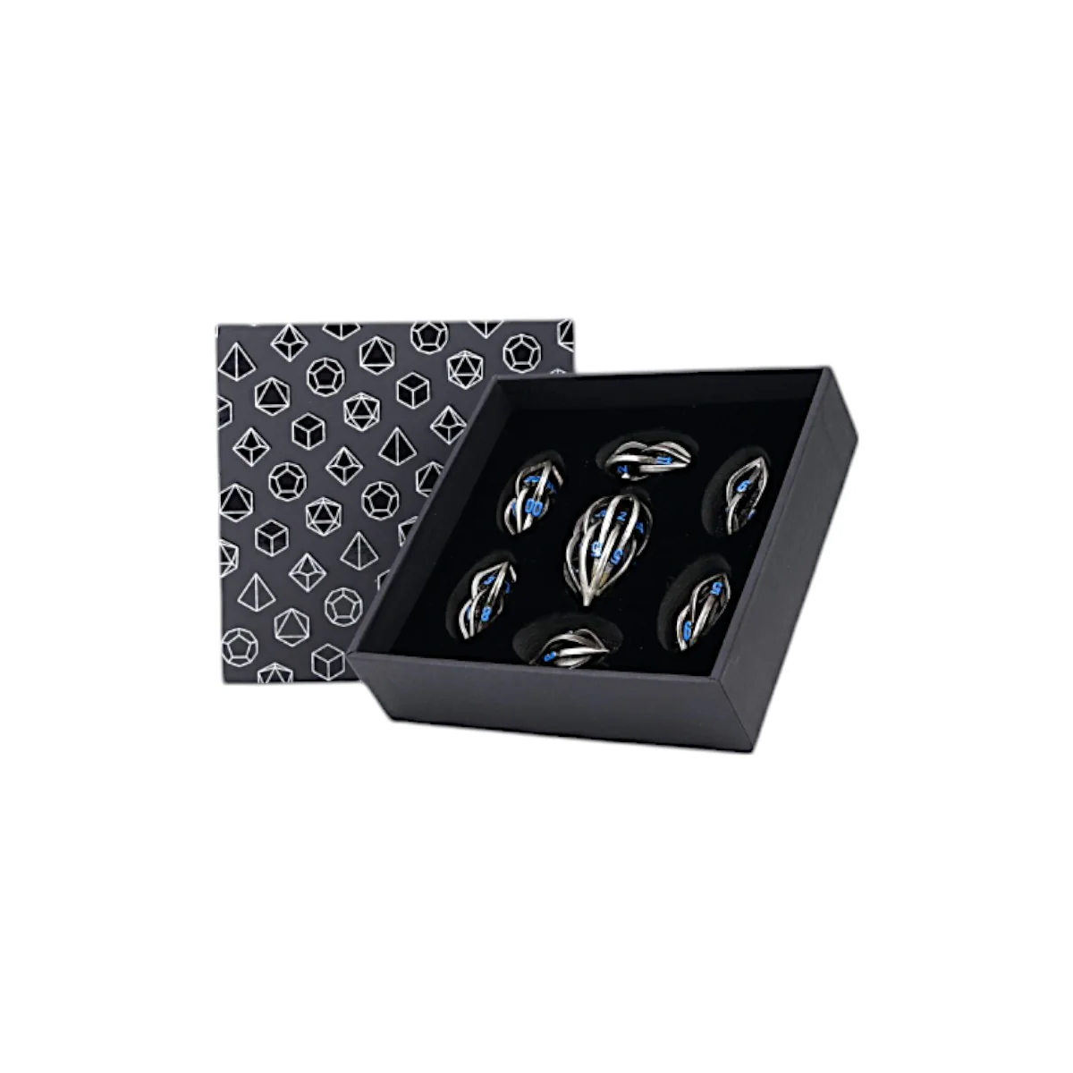 Let's Play Games - Elliptic Hollow Dice Set - Blue