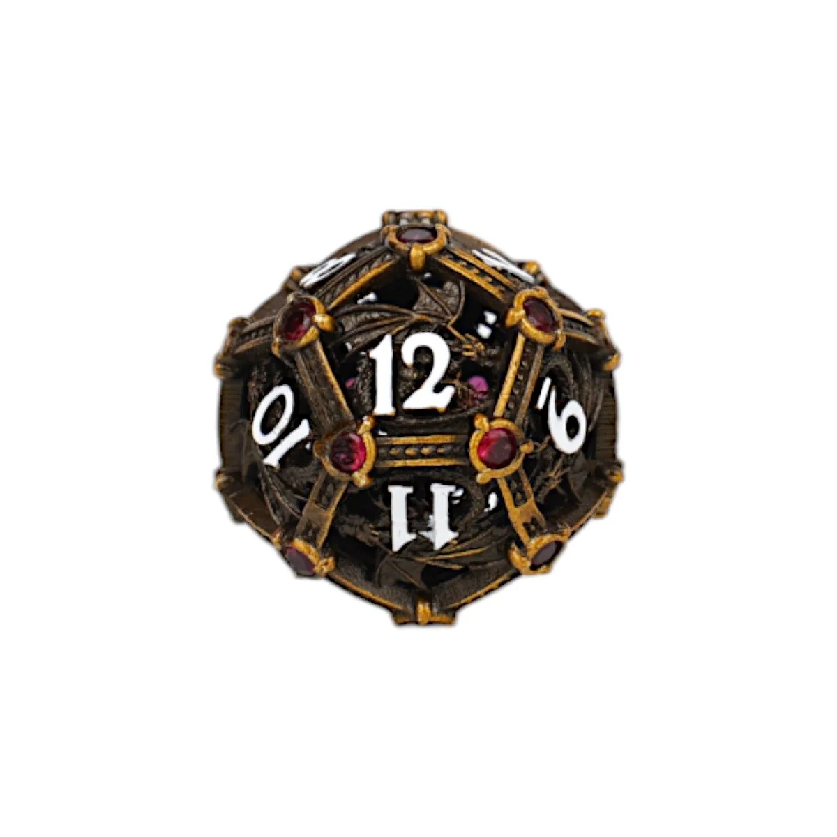 Let's Play Games - Hoard Guardian RPG Dice Set - Ancient Bronze/Red - Image 3