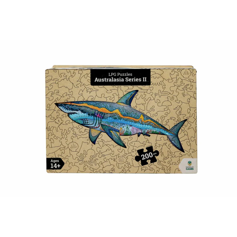 Let's Play Games Puzzles Wooden Oceania Animals Series 2 Shark - 200 piece Puzzle - Image 2