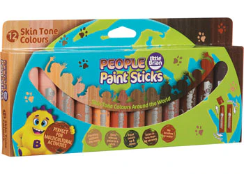 Little Brian Paint Sticks - People 12 Pack
