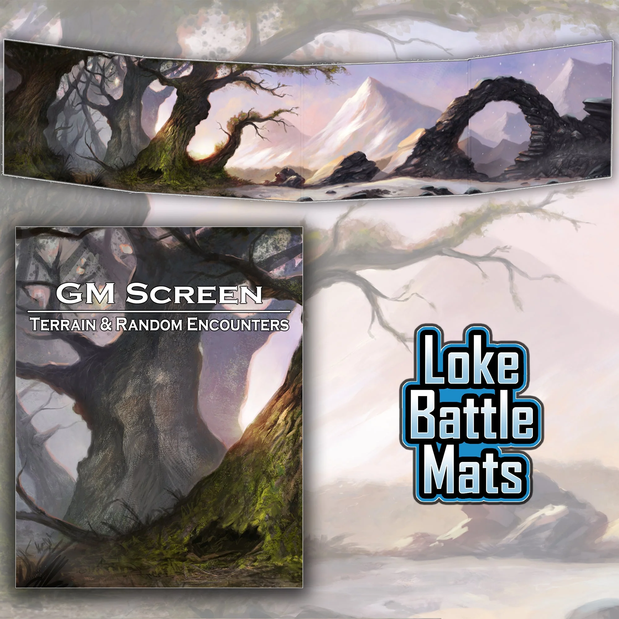 Loke Battle Mats GM Screen: Terrain and Random Encounters RPG Screen - Image 2