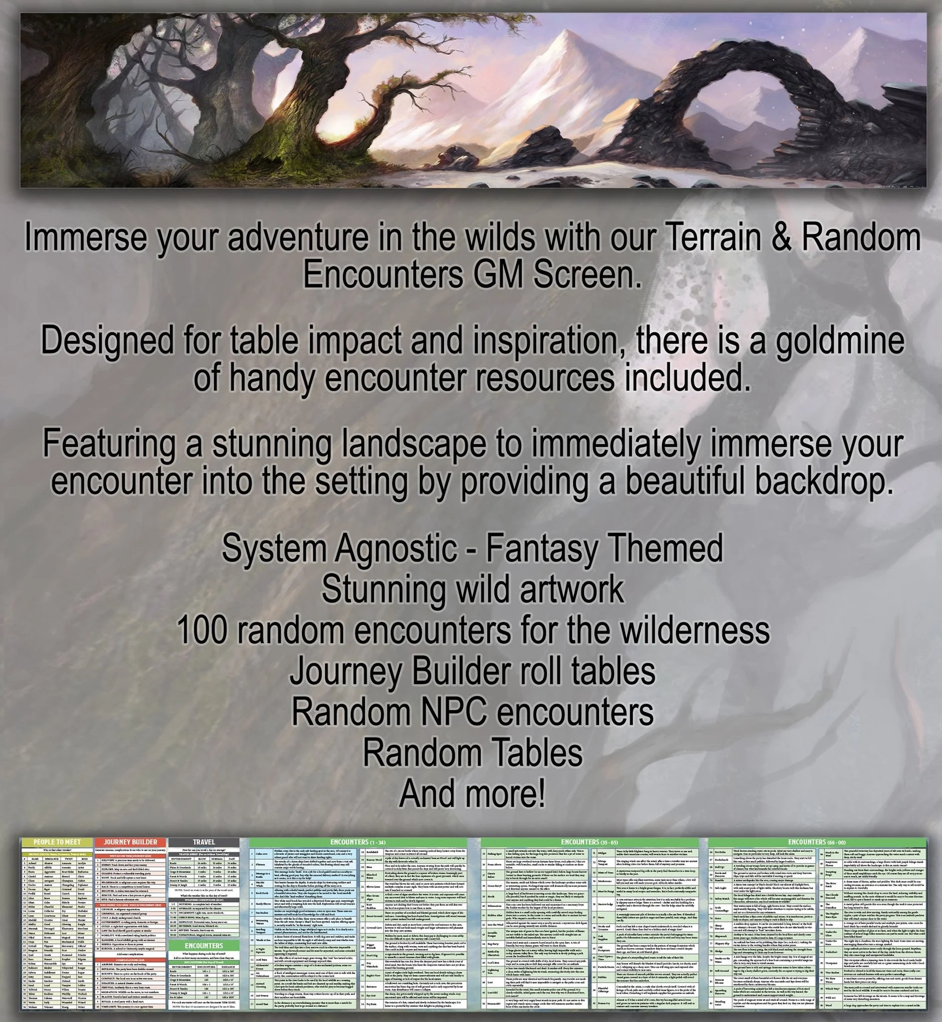 Loke Battle Mats GM Screen: Terrain and Random Encounters RPG Screen - Image 3