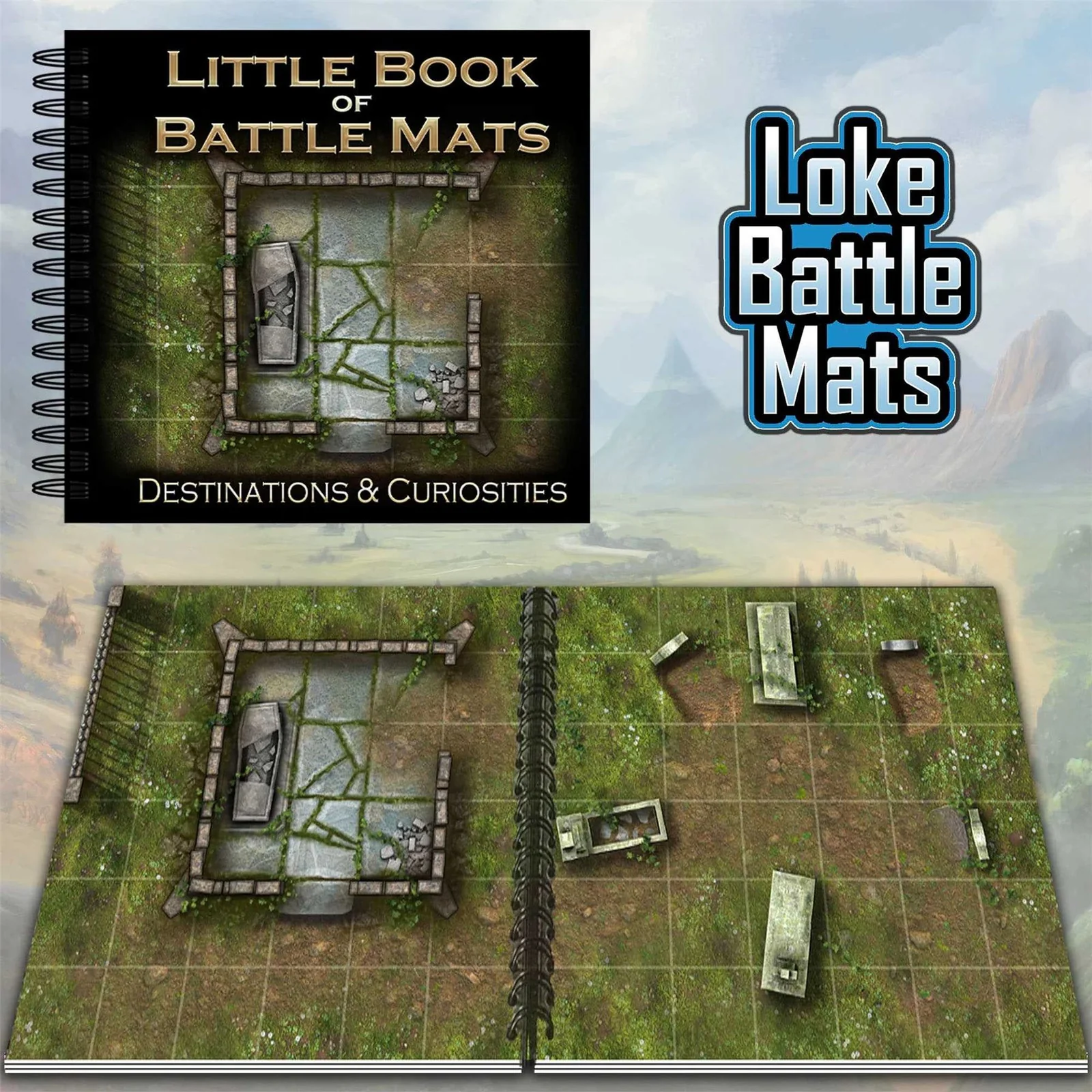 Loke Battle Mats Little Book Destinations & Curiosities Maps RPG Book - Image 3