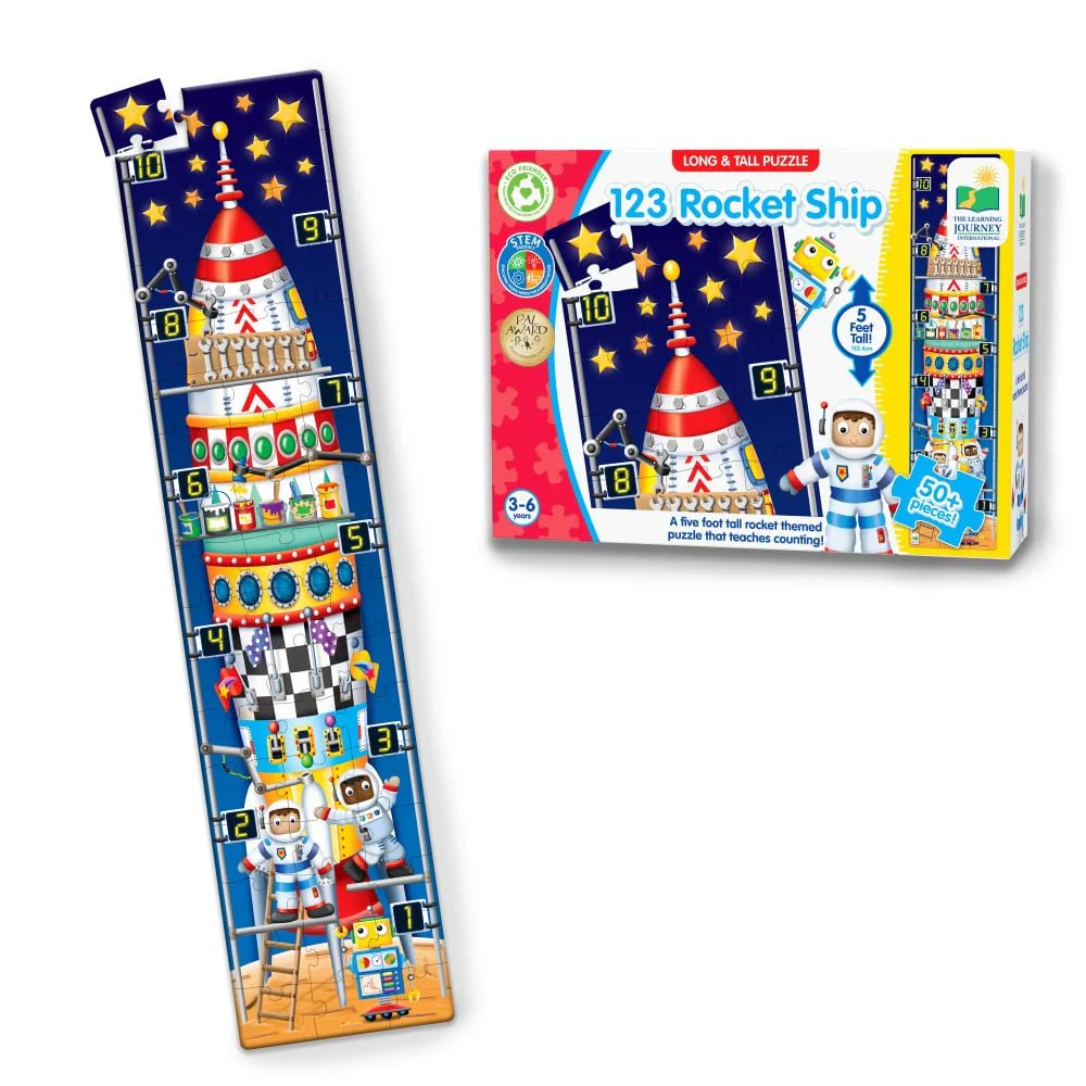 Long & Tall Puzzles - 123 Rocketship - Image 2