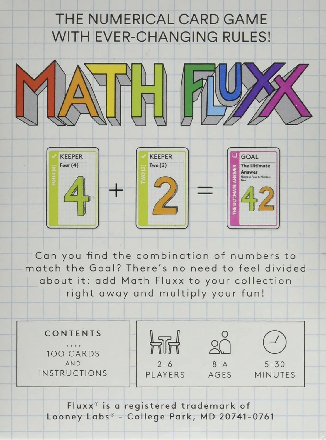 Looney Labs Math Fluxx Card Game - Image 3