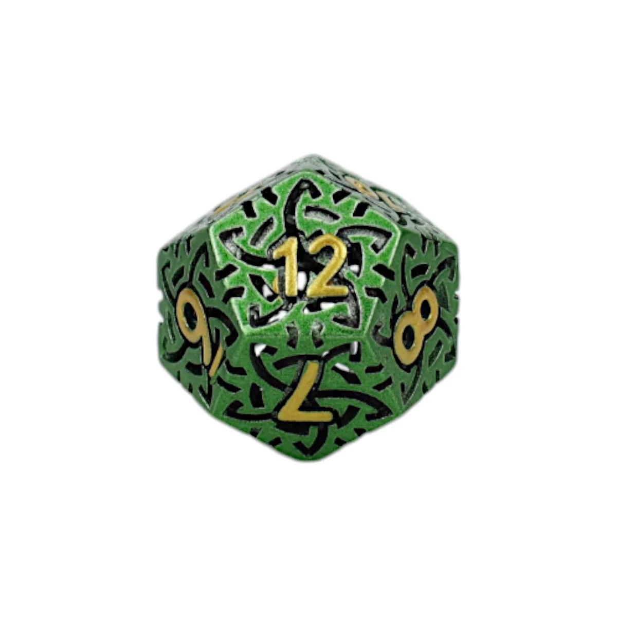 LPG Dice Celtic Hollow Dice Set Old Gold - Image 3