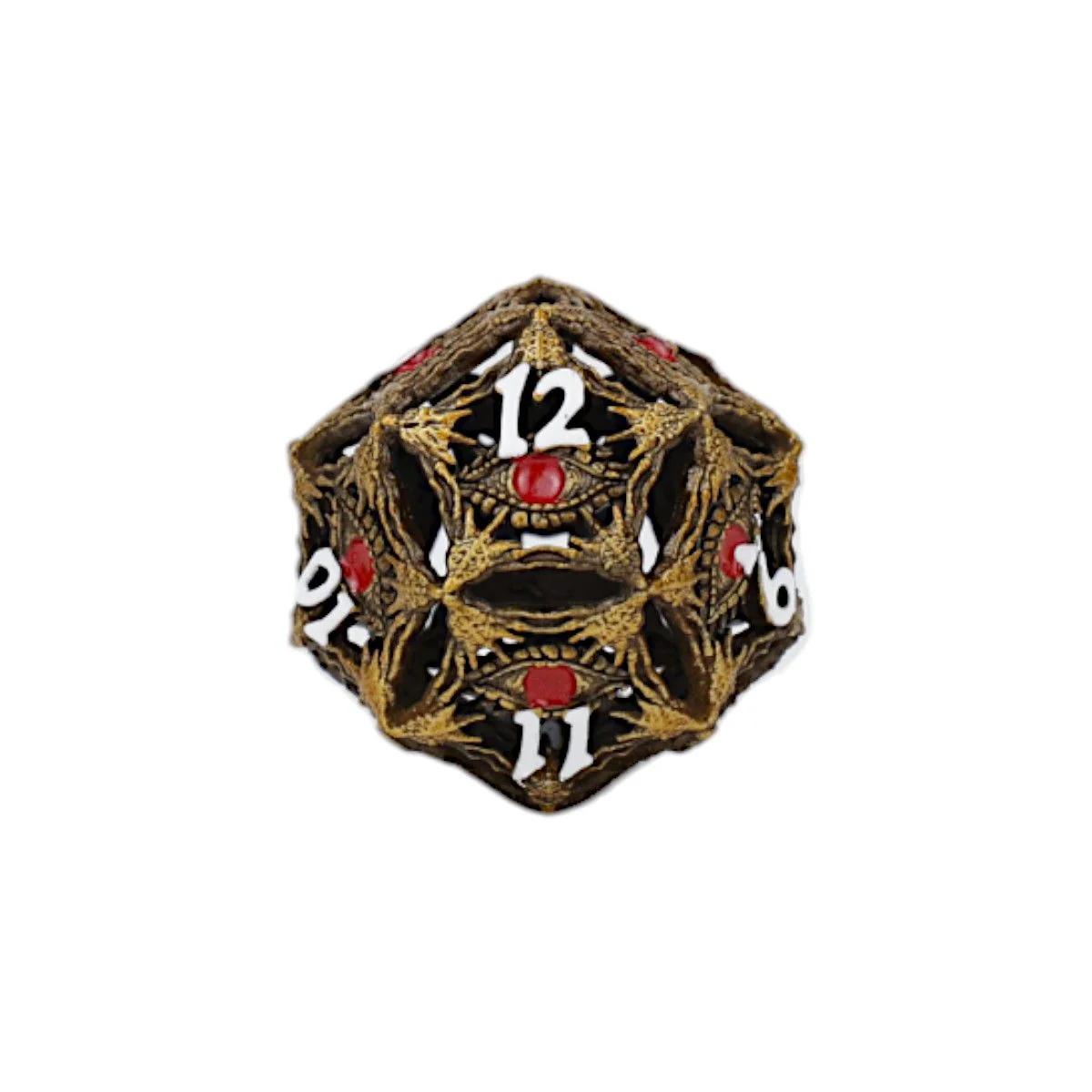 LPG Dice Dragon Eye Dice Set Ancient Bronze/Red - Image 3