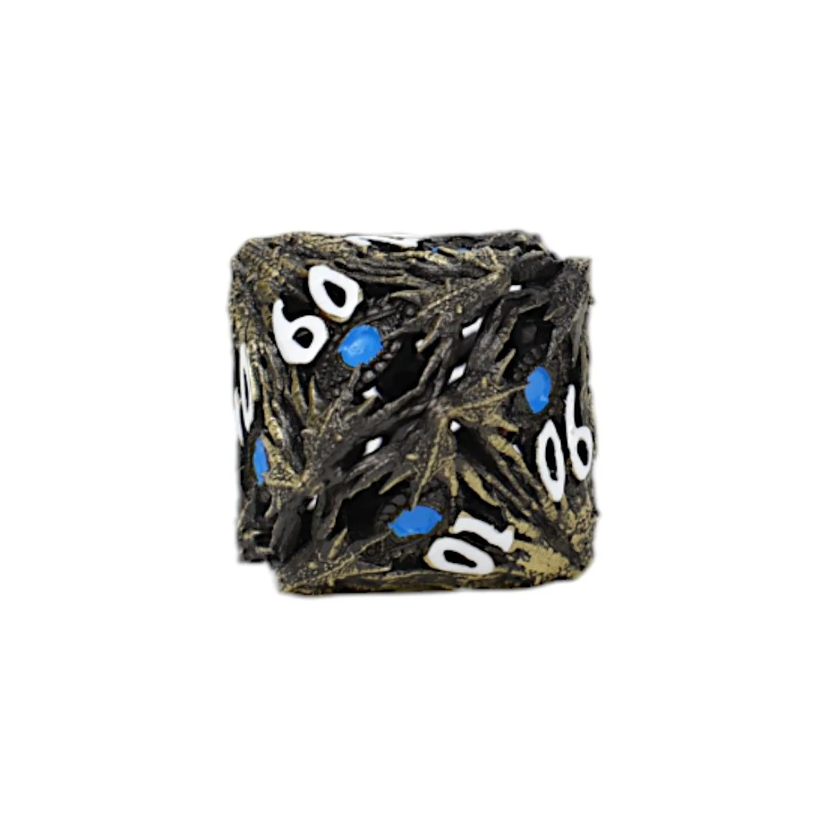 LPG Dice Dragon Eye Dice Set Tarnished Gold/Blue - Image 5