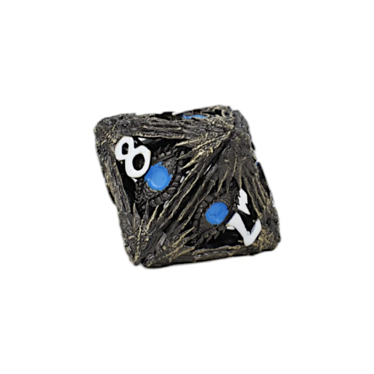 LPG Dice Dragon Eye Dice Set Tarnished Gold/Blue - Image 6