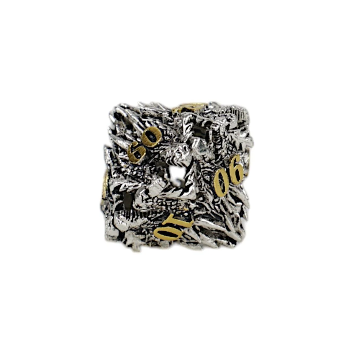 LPG Dice Dragon Rage Dice Set Chrome/Gold - Image 4